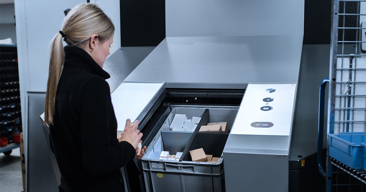 a woman picking multiple orders