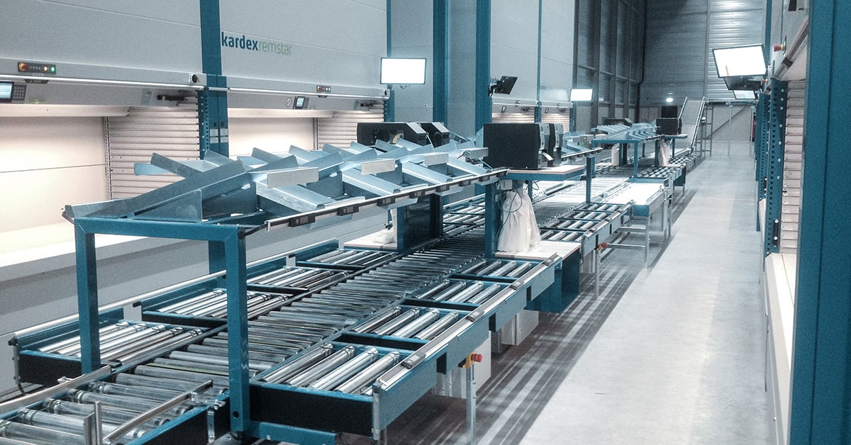 cross picking setup in a warehouse