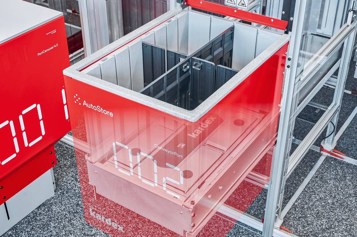 Red AutoStore Port with the Kardex PortScale