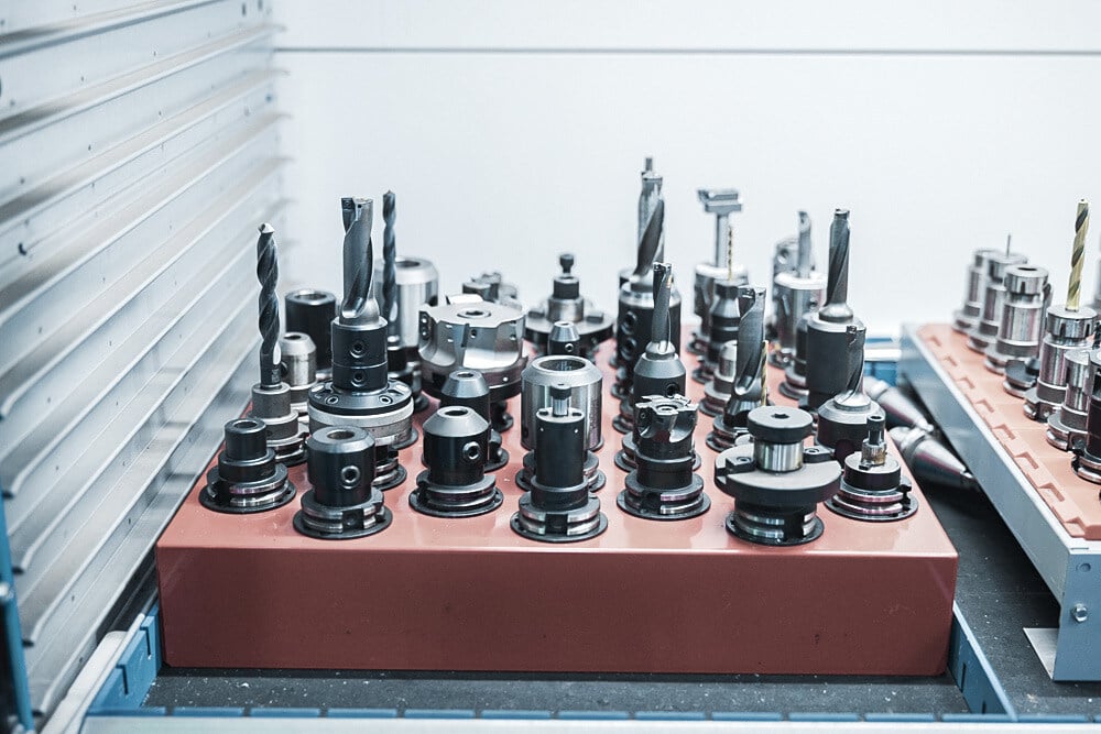 tools stored in automated vertical storage