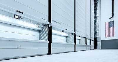 a clean warehouse floor with vlms