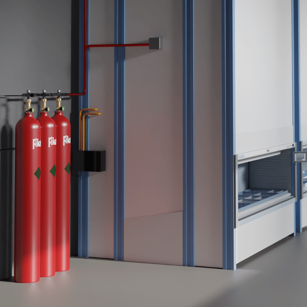 Fire Suppression System for Vertical Lift Modules