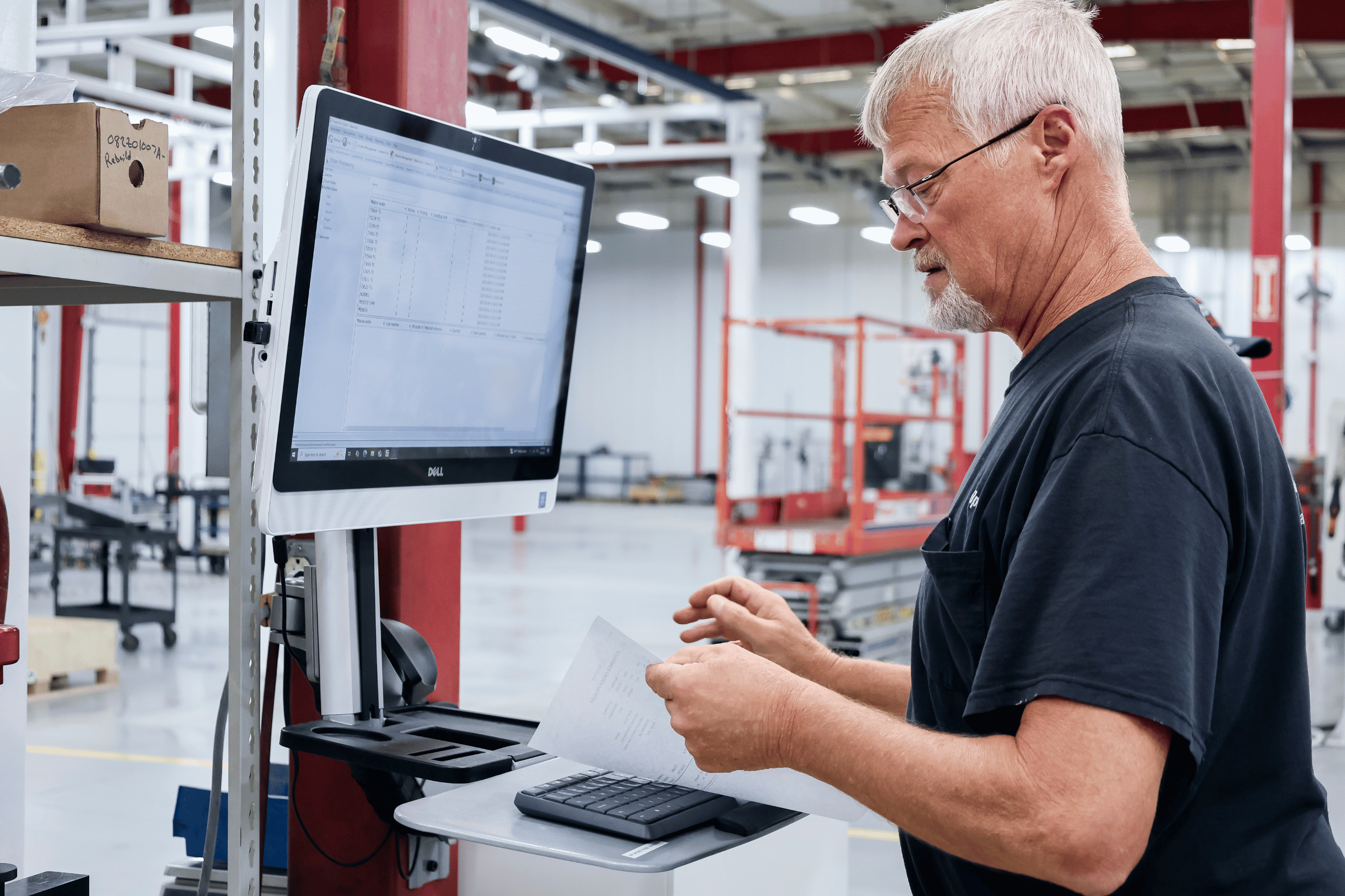 Inventory Management - worker using easy IMS software