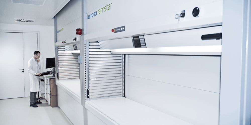 Two kardex vertical lift modules