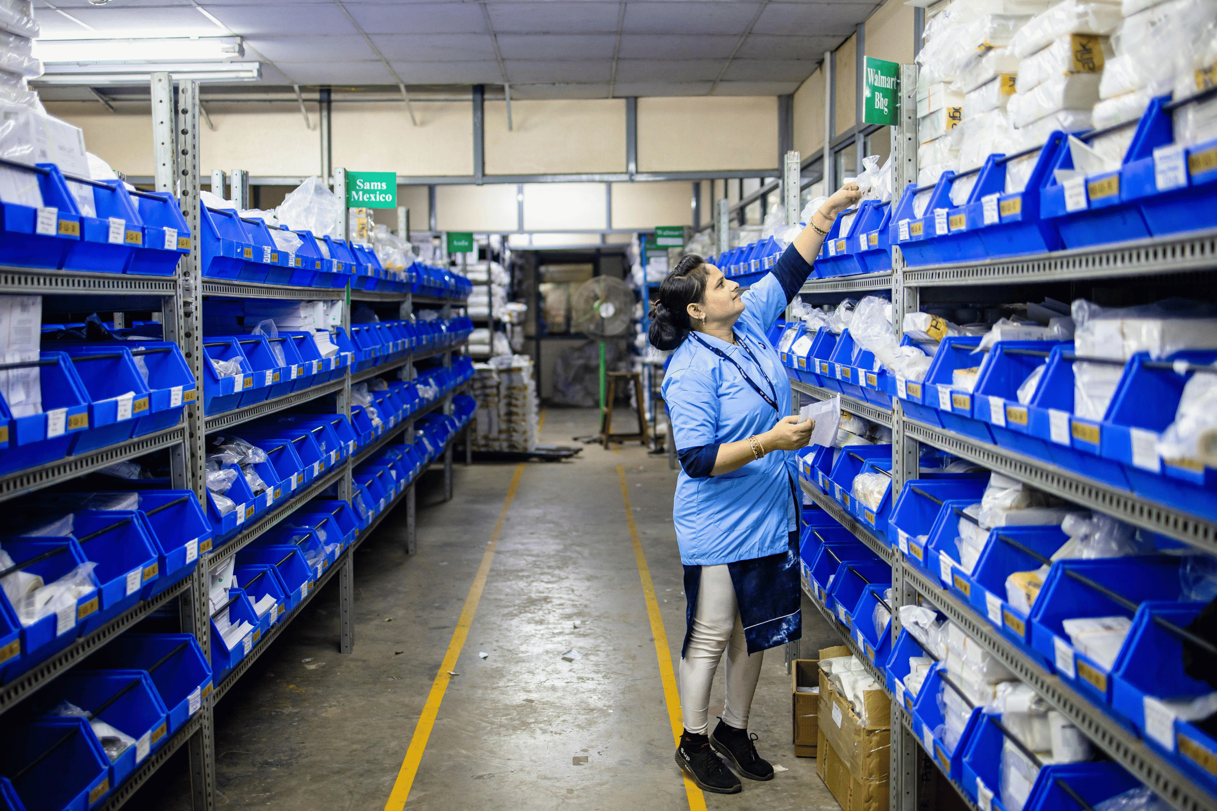 traditional bin shelving