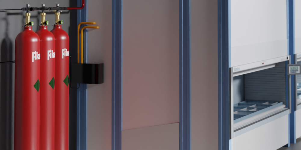 warehouse fire suppression system by Fike