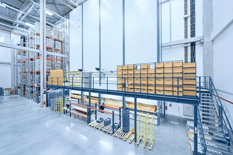 vertical storage solutions for two story warehouses
