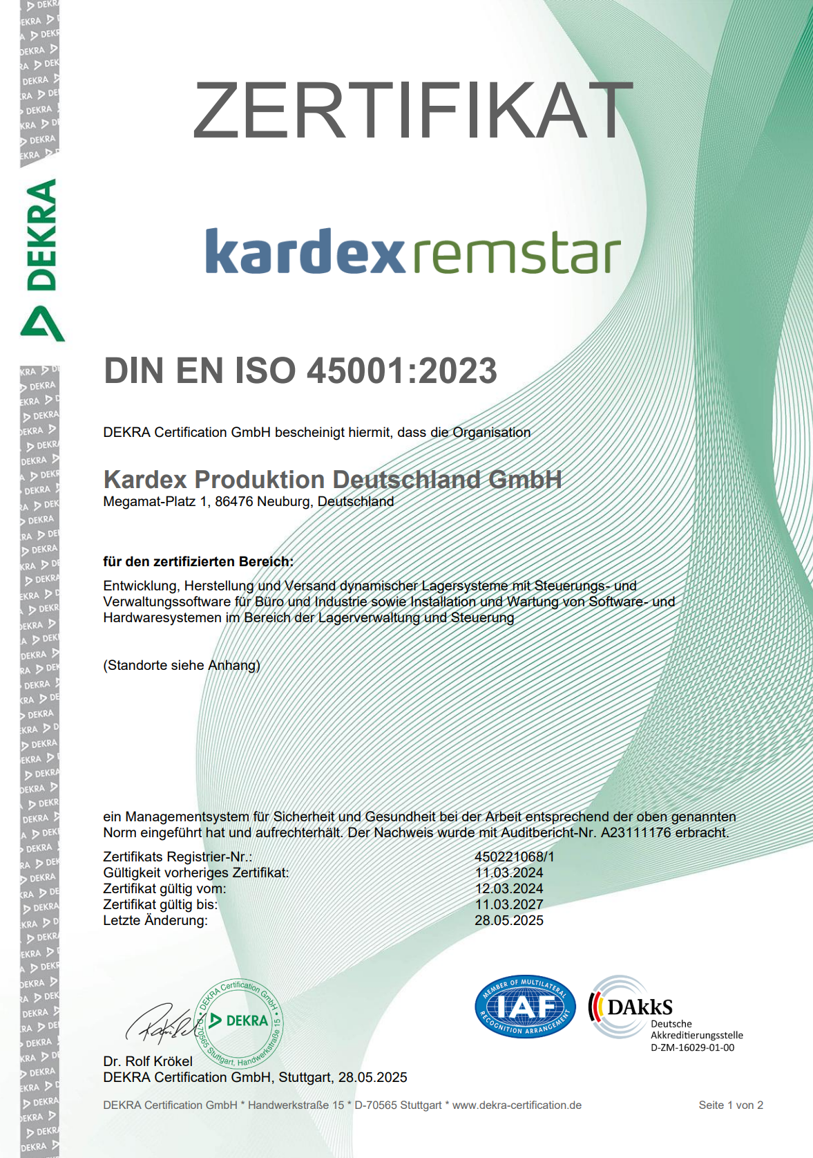 DIN EN ISO 45001 2023 DE