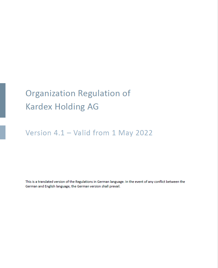 Organization Regulation